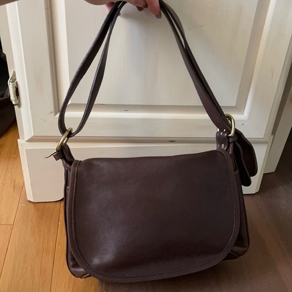 Brown Vintage Coach Shoulder Bag